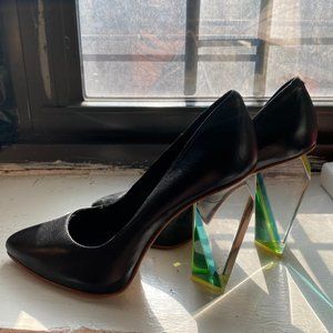 LN Miista Siri Lucite Prism Closed Toe Heels EU 39